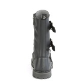 Cuir Vegan RIOT-12BK bottes  cap d acier - bottes de combat demonia