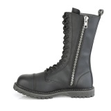 Cuir Vegan RIOT-14 bottes  cap d acier - bottes de combat demonia