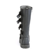 Cuir Vegan RIOT-18BK bottes  cap d acier - bottes de combat demonia