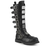 Cuir Vegan RIOT-21MP bottes  cap d acier - bottes de combat demonia