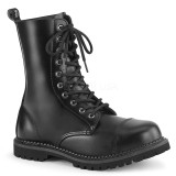 Cuir vritable RIOT-10 bottes  cap d acier demonia - bottes de combat unisex