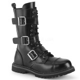 Cuir vritable RIOT-12BK bottes  cap d acier - bottes de combat demonia