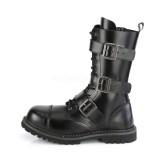 Cuir vritable RIOT-12BK bottes  cap d acier - bottes de combat demonia