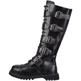 Cuir vritable RIOT-18BK bottes  cap d acier - bottes de combat demonia