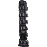 Cuir vritable RIOT-18BK bottes  cap d acier - bottes de combat demonia