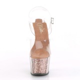 Cuivre paillettes 18 cm Pleaser ADORE-708G chaussure  talons de pole dance