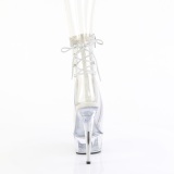 DELIGHT - 15 cm bottine talon haut femme pleaser strass transparentes