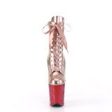 Dor glitter 20 cm FLAMINGO-1020HG exotic bottines de striptease