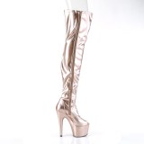 Dore 18 cm ADORE-3011HWR Hologramme plateforme bottes cuissardes bout ouvert