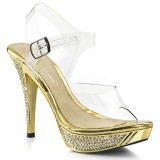 Dore Strass 12 cm ELEGANT-408 Plateforme Sandales Talons Hauts