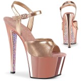Dore chrome plateforme 18 cm SKY-309TTG talons hauts pleaser