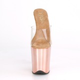 Dore chrome plateforme 20 cm FLAMINGO-801 mules talons hauts pleaser