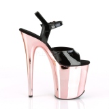 Dore chrome plateforme 20 cm FLAMINGO-809 talons hauts pleaser