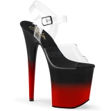Double Couleur 20 cm FLAMINGO-808BR-H Plateforme Chaussures Talon Haut