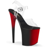 Double Couleur 20 cm FLAMINGO-808BR Plateforme Chaussures Talon Haut