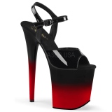 Double Couleur 20 cm FLAMINGO-809BR-H Plateforme Chaussures Talon Haut
