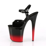 Double Couleur 20 cm FLAMINGO-809BR-H Plateforme Chaussures Talon Haut