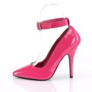 Escarpins pink verni 13 cm SEDUCE-431 escarpins  talons avec sangle de cheville