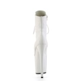 FLAMINGO-1020 20 cm bottine talon haut femme pleaser blanc
