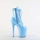 FLAMINGO-1020 20 cm bottine talon haut femme pleaser bleu