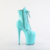 FLAMINGO-1020 20 cm bottine talon haut femme pleaser turquoise