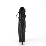 FLAMINGO-1020RS 20 cm bottine talon haut femme pleaser strass noir