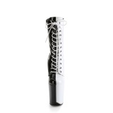 FLAMINGO-1040TT 20 cm bottine talon haut femme pleaser noir blanc