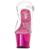 Fuchsia Transparent 18 cm SKY-308 Plateforme Haut Talon