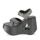 Glitter 13 cm Demonia DYNAMITE-02 sandales lolita talons compenses