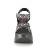 Glitter 13 cm Demonia DYNAMITE-02 sandales lolita talons compenses