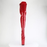 Glitter 20 cm ADORE-3020GP bottes cuissardes talons hauts  lacets rouge