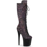 Glitter 20 cm FLAMINGO-2020MG bottes talons trs hauts - bottes plateforme extrme