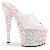 Glitter plateforme 18 cm ADORE-701HMG mules talons hauts de pole dance