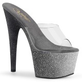 Glitter plateforme 18 cm ADORE-701OMBRE mules talons hauts de pole dance