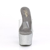 Glitter plateforme 18 cm ADORE-701OMBRE mules talons hauts de pole dance