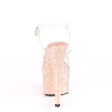 Glitter plateforme 18 cm ADORE-708LG-4 sandales talons hauts de pole dance