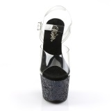 Glitter plateforme 18 cm ADORE-708LG sandales talons hauts de pole dance