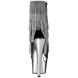Gris 18 cm ADORE-1024RSF bottines a frangees pour femmes a talon