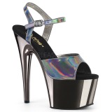 Gris 18 cm ADORE-709HGCH Hologramme talons avec plateforme