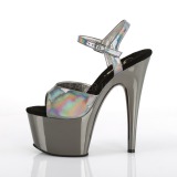 Gris 18 cm ADORE-709HGCH Hologramme talons avec plateforme