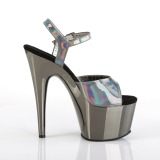 Gris 18 cm ADORE-709HGCH Hologramme talons avec plateforme