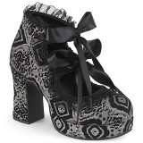 Gris 9,5 cm DemoniaCult GOTHIKA-53 chaussures plateforme gothique