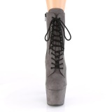 Gris Similicuir 18 cm ADORE-1020FS bottines femmes  lacets