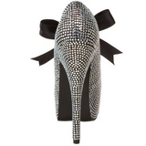 Gris Strass 14,5 cm Burlesque TEEZE-04R Talons Aiguilles Escarpins