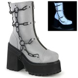 Gris Vegan 12 cm ASSAULT-66 bottines  talons pais plateforme lolita