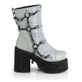 Gris Vegan 12 cm ASSAULT-66 bottines  talons pais plateforme lolita