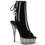 Gris transparent 15 cm DELIGHT-1018T bottines de striptease