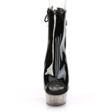 Gris transparent 15 cm DELIGHT-1018T bottines de striptease