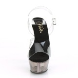 Gris transparent 15 cm KISS-208T chaussures de striptease