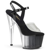 Gris transparent 18 cm ADORE-708T-1 chaussures de striptease